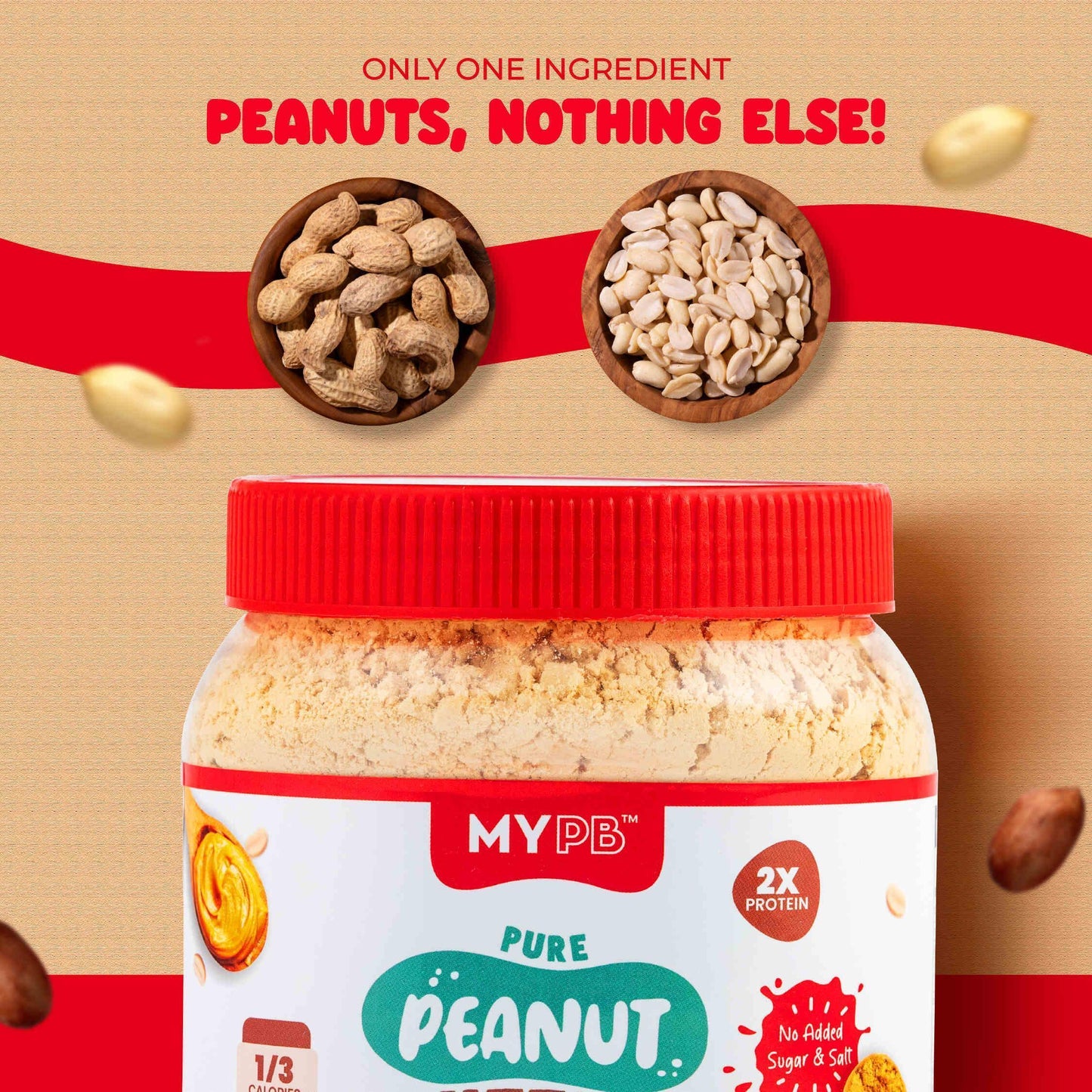 Pure Peanut Butter Powder 16g | 8g Protein