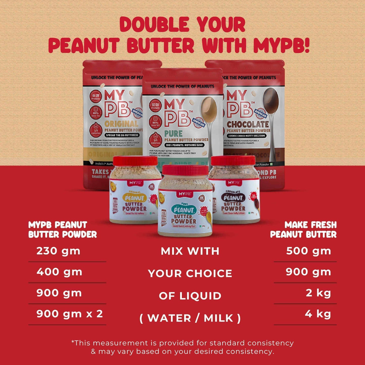 Pure Peanut Butter Powder 16g | 8g Protein