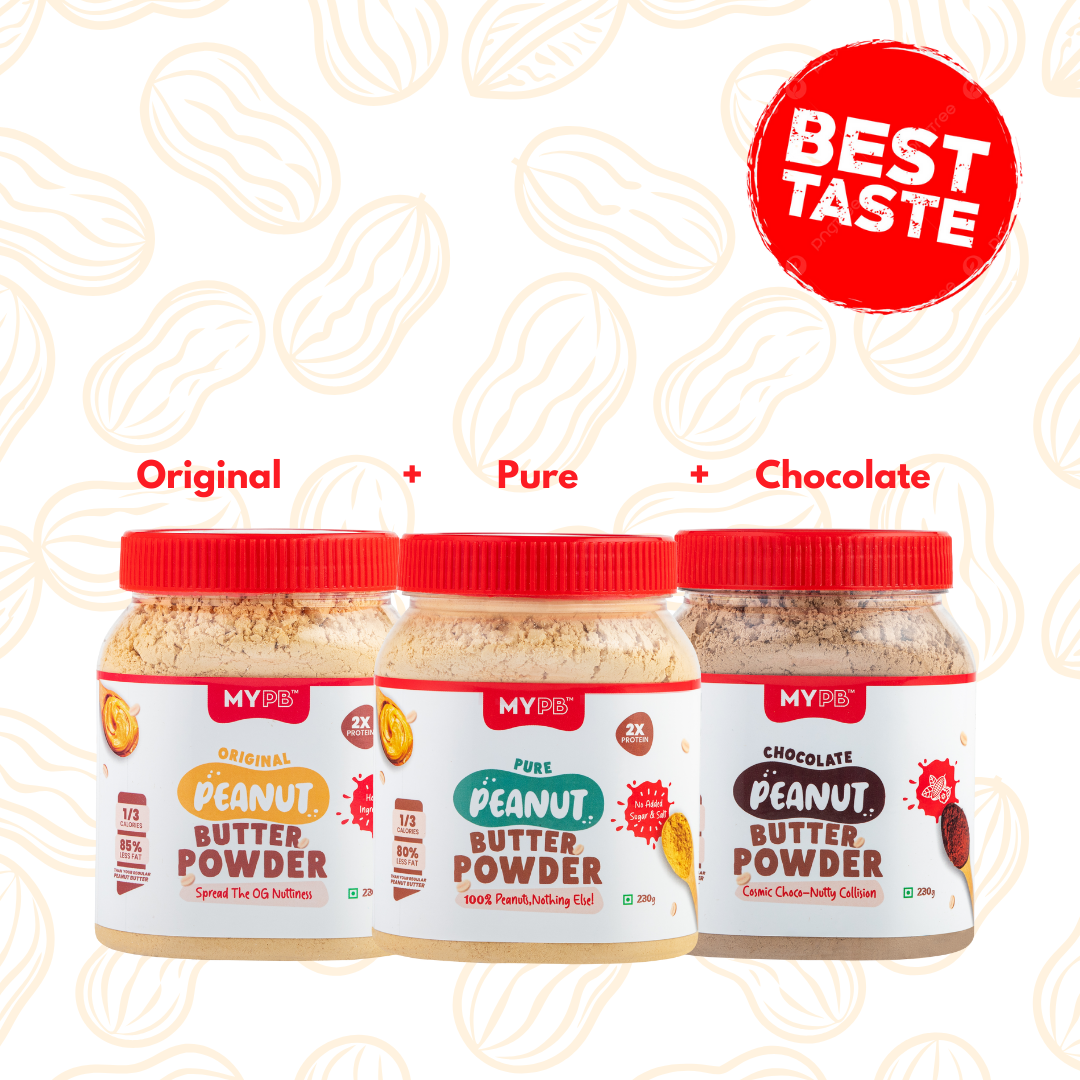 Original, Pure, and Chocolate PB Powder TRIO