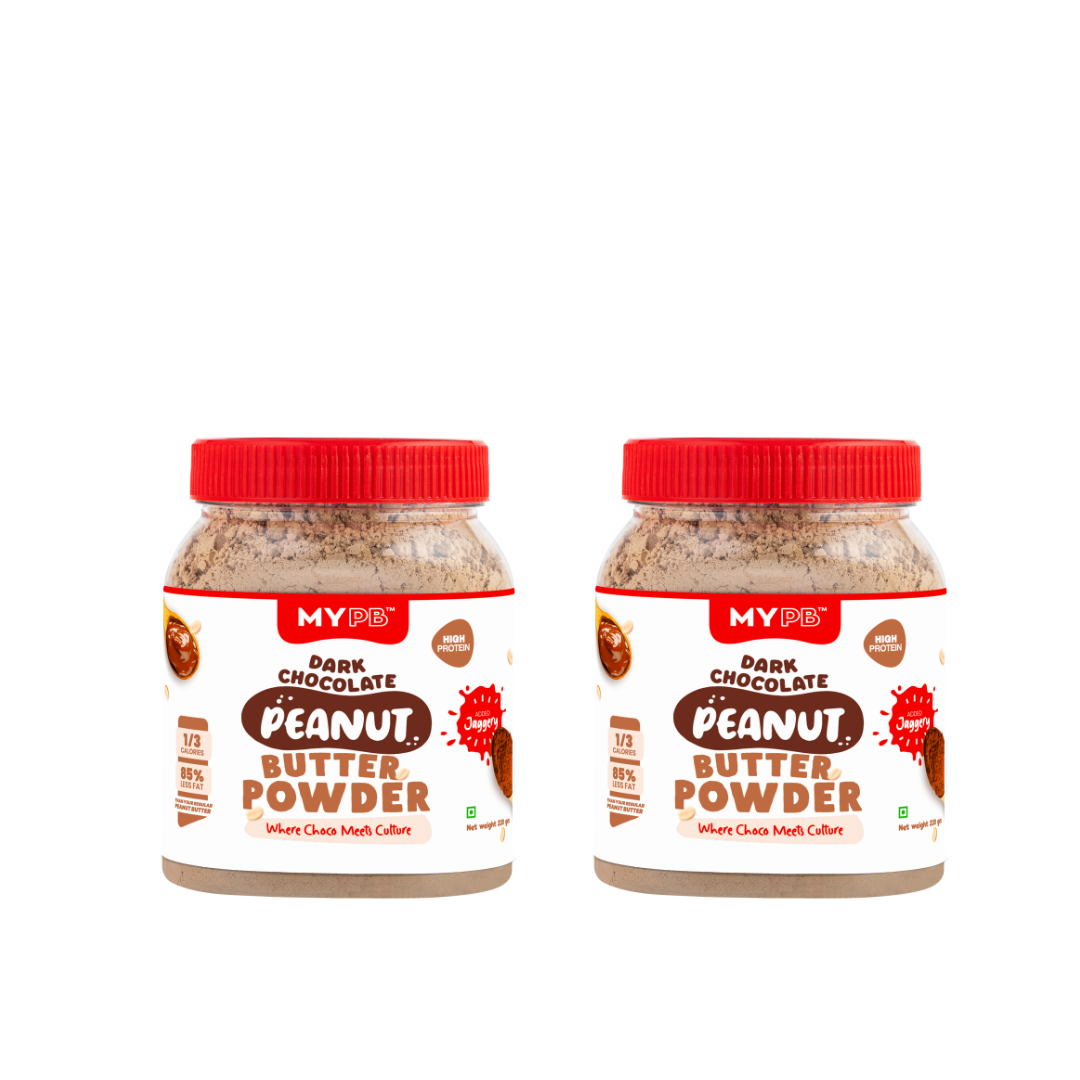 Dark Chocolate Peanut Butter Powder | Jaggery | Ideal for Kids & Adults | High Protein, Less Fat & Calories, No Refined Sugar