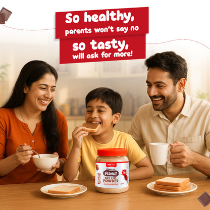 Dark Chocolate Peanut Butter Powder | Jaggery | Ideal for Kids & Adults | High Protein, Less Fat & Calories, No Refined Sugar