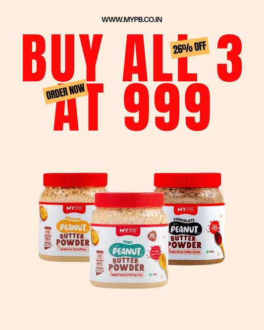 Original, Pure, and Chocolate PB Powder TRIO