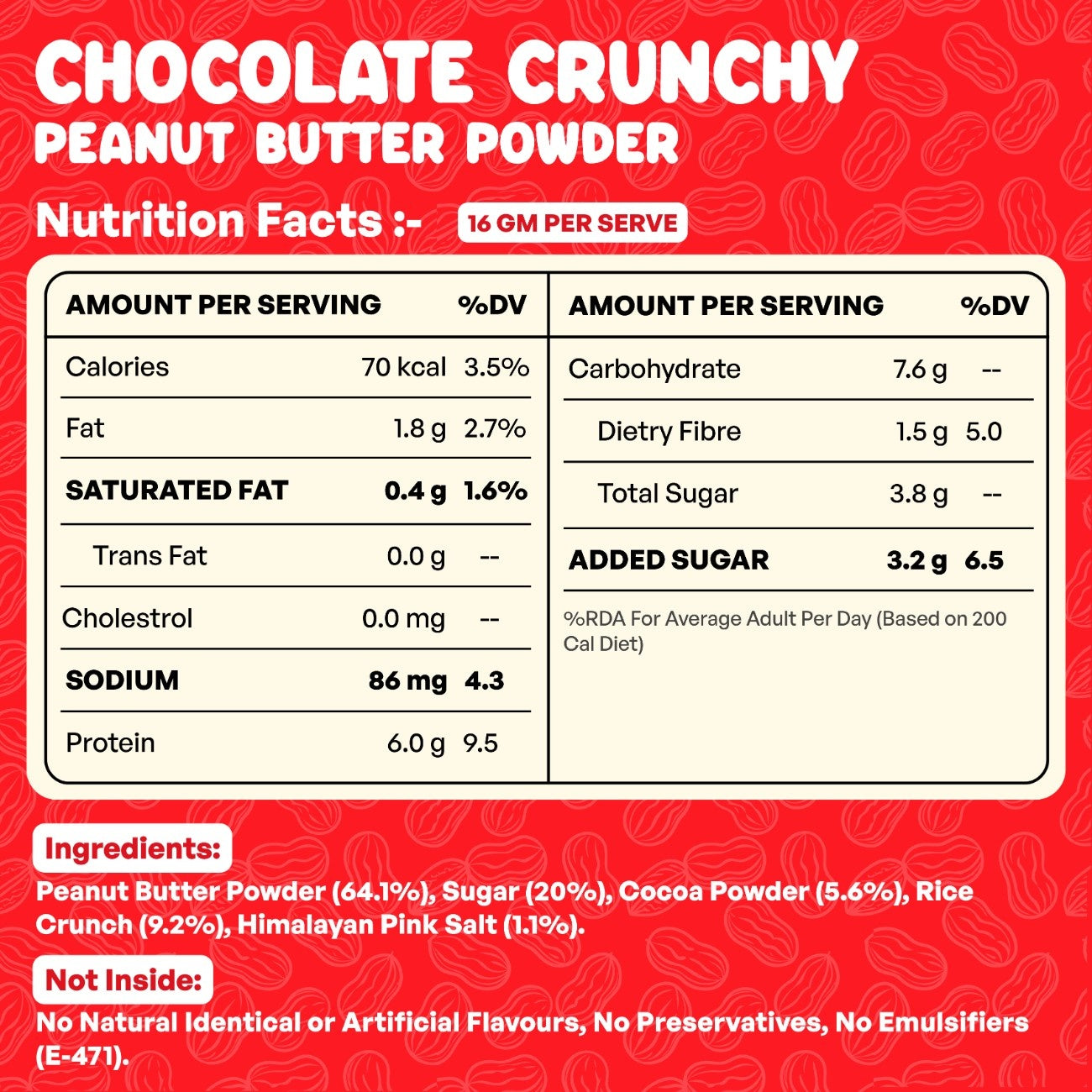 Crunchy Chocolate PB Powder