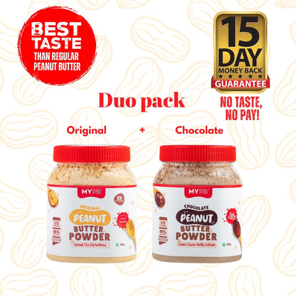 MYPB Duo Pack | No Taste, No Pay | India’s 1st Peanut Butter with a Money-Back Promise.